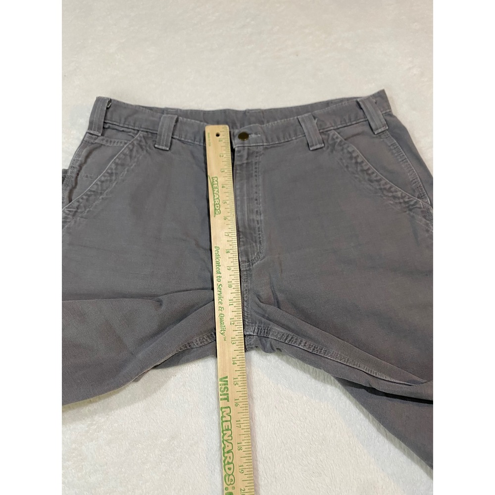 Carhartt B183 CHR Men Gray Canvas Carpenter Shorts Work Utility Size 38 - Picture 4 of 8